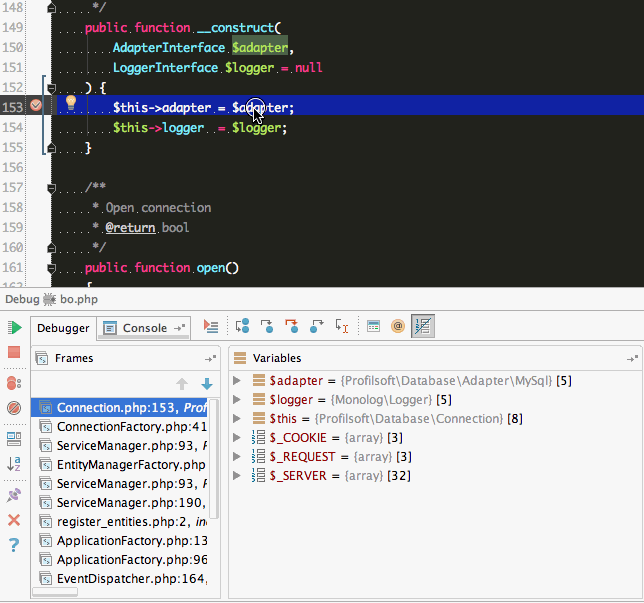 Inspecting state via debugger